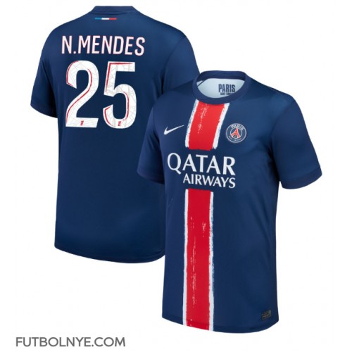 Camiseta Paris Saint-Germain Nuno Mendes #25 Primera Equipación 2024-25 manga corta